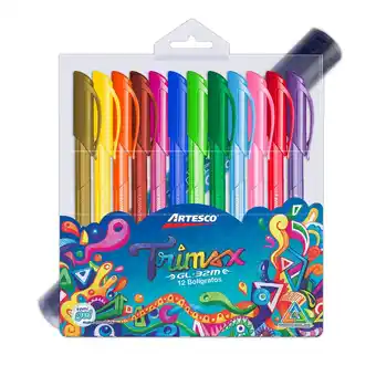 Tottus Estuche boligrafo trimax gl-32m colo x12 oferta