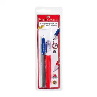 Tottus Bolígrafo speed x 7 + lápiz corrector 9ml oferta