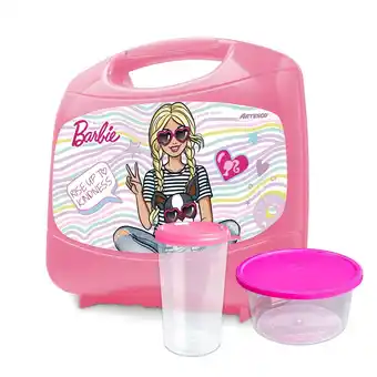 Tottus Lonchera kidsbox niña con tomatodo 350 ml + pote 250ml oferta