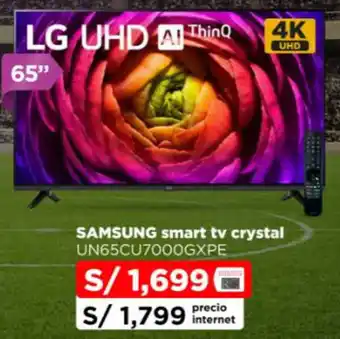 Ripley SAMSUNG smart tv crystal oferta
