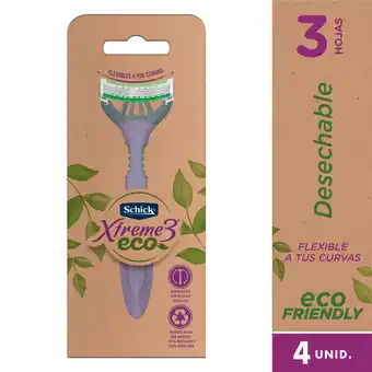 Tottus Maq afeitar xtreme3 eco mujer x4 oferta