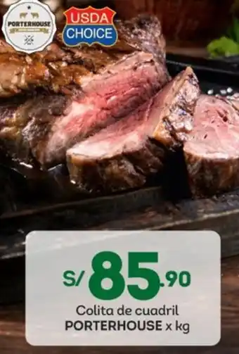 Tottus Colita de cuadril PORTERHOUSE x kg oferta