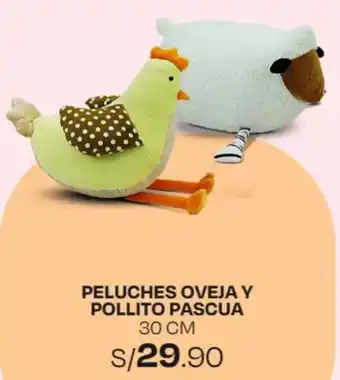 Wong PELUCHES OVEJA Y POLLITO PASCUA 30CM oferta