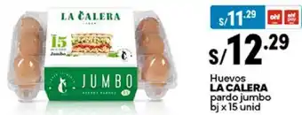 Plaza Vea Huevos LA CALERA pardo jumbo bj x 15 unid oferta