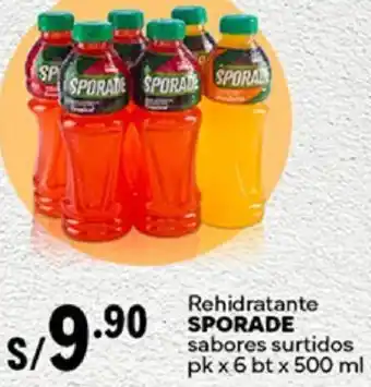 Plaza Vea Rehidratante SPORADE sabores surtidos pk x 6 bt x 500ml oferta