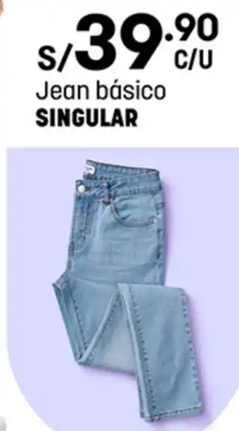 Plaza Vea Jean básico SINGULAR oferta