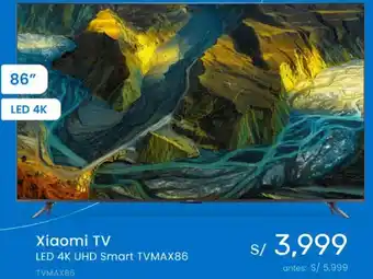 Tiendas EFE Xiaomi TV LED 4K UHD Smart TVMAX86 TVMAX86 oferta