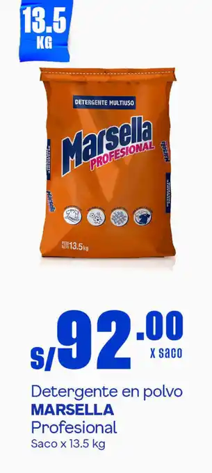 Plaza Vea Detergente en polvo MARSELLA Profesional Saco x 13.5 kg oferta