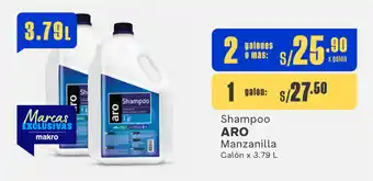 Plaza Vea Shampoo ARO Manzanilla Galón x 3.79 L oferta