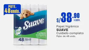 Plaza Vea Papel higiénico SUAVE Cuidado completo Pqte. de 48 unds. oferta