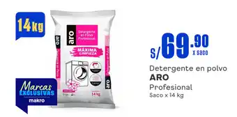 Plaza Vea Detergente en polvo ARO Profesional Saco x 14 kg oferta