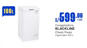 Plaza Vea Congeladora BLACKLINE Chest freez 100L oferta