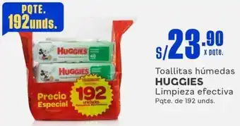 Makro Toallitas húmedas HUGGIES Limpieza efectiva Pqte. de 192 unds oferta