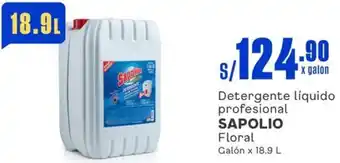 Makro Detergente líquido profesional SAPOLIO Floral Galón x 18.9L oferta