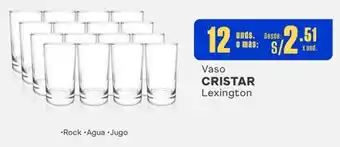 Makro Vaso CRISTAR Lexington 12 unds oferta
