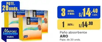 Makro Paño absorbente ARO Pqte. de 20 unds. oferta