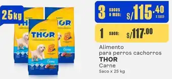 Makro Alimento para perros cachorros THOR Carne Saco x 25kg oferta
