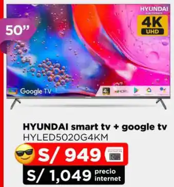 HYUNDAI smart tv + google tv 50"