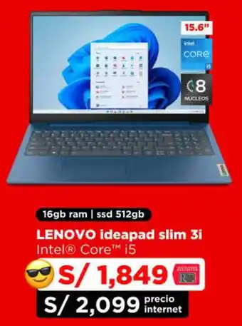 Ripley LENOVO ideapad slim 3i Intel Core i5 oferta