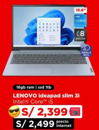 Ripley LENOVO ideapad slim 3i Intel Core i5 oferta