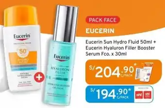 Mifarma Eucerin Sun Hydro Fluid 50ml + Eucerin Hyaluron Filler Booster Serum Fco. x 30ml oferta