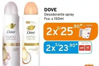 Mifarma DOVE Desodorante spray Fco. x 150ml oferta