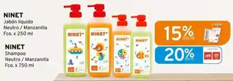 Mifarma NINET Jabón líquido Neutro / Manzanilla Fco. x 250 ml / Shampoo Neutro / Manzanilla Fco. x 750 ml oferta