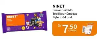 Mifarma NINET Suave Cuidado Toallitas Húmedas Pqte. x 64 und. oferta