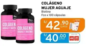 Mifarma COLÁGENO MUJER AGUAJE Biotina Fco x 100 cápsulas oferta