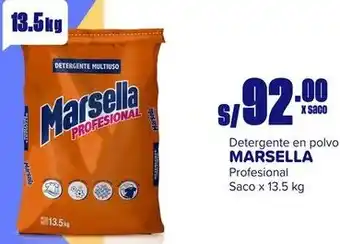 Makro Detergente en polvo MARSELLA Profesional Saco x 13.5kg oferta
