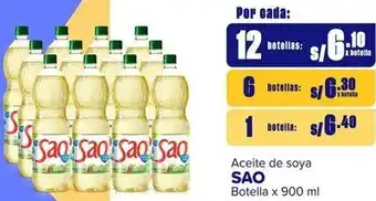 Makro Aceite de soya SAO 12 Botellas x 900ml oferta