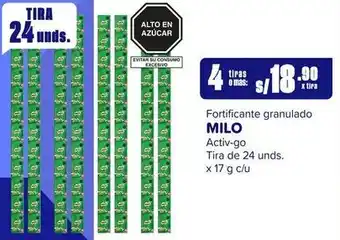 Makro Fortificante granulado MILO Activ-go Tira de 24 unds. x 17g oferta