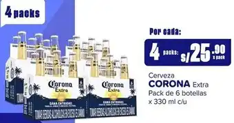 Makro Cerveza CORONA Extra Pack de 6 botellas x 330ml oferta