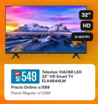 Promart Televisor XIAOMI LED 32" HD Smart TV ELA4644LM oferta