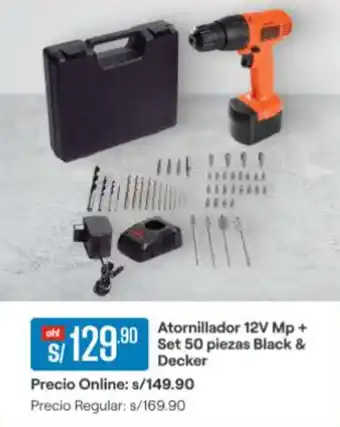 Promart Atornillador 12V Mp+ Set 50 piezas Black & Decker oferta