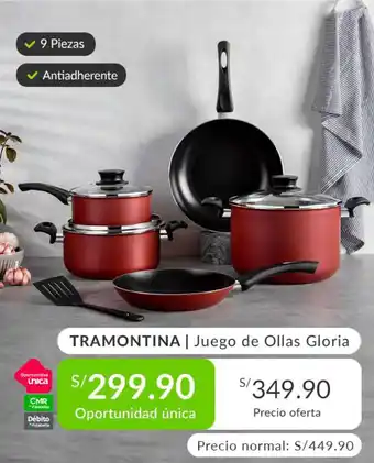 TRAMONTINA Juego de Ollas Gloria