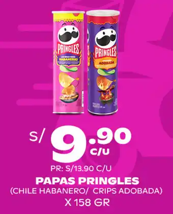 Tambo PAPAS PRINGLES (CHILE HABANERO/ CRIPS ADOBADA) X 158 GR oferta