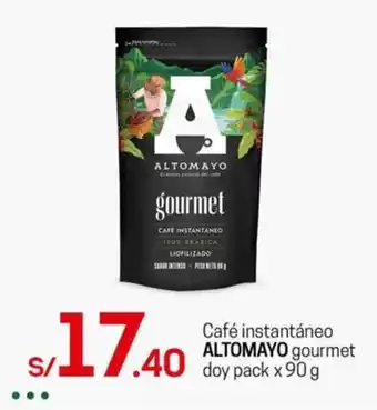 Tottus Café instantáneo ALTOMAYO gourmet doy pack x 90 g oferta