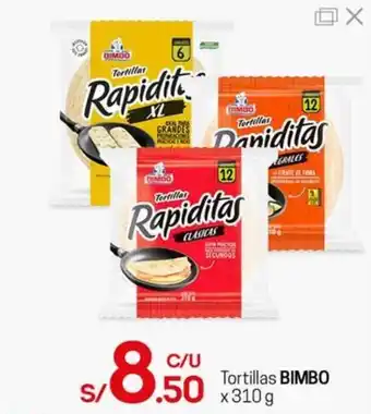 Tottus Tortillas BIMBO x 310 g oferta