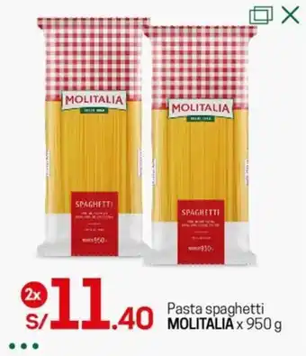 Tottus Pasta spaghetti MOLITALIA x 950 g x 2 oferta