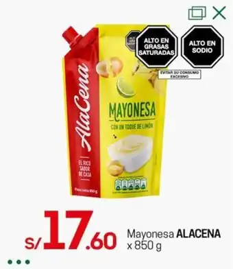 Tottus Mayonesa ALACENA x 850 g oferta