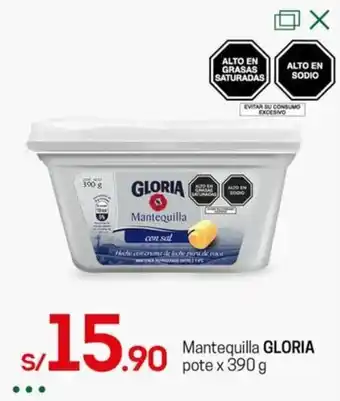 Tottus Mantequilla GLORIA pote x 390 g oferta