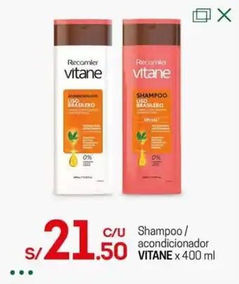 Tottus Shampoo / acondicionador VITANE x 400 ml oferta