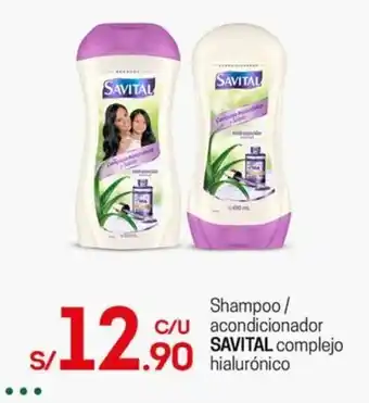 Tottus Shampoo / acondicionador SAVITAL complejo hialurónico oferta