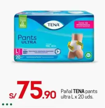 Tottus Pañal TENA pants ultra L x 20 uds. oferta