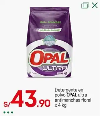 Tottus Detergente en polvo OPAL ultra antimanchas floral x 4kg oferta