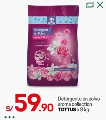 Tottus Detergente en polvo aroma collection TOTTUS x 8 kg oferta