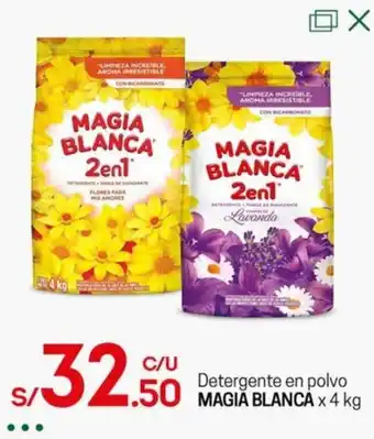 Tottus Detergente en polvo MAGIA BLANCA x 4 kg oferta