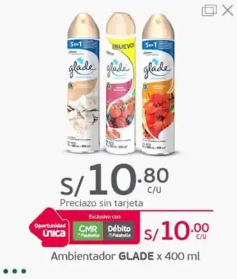 Tottus Ambientador GLADE x 400 ml oferta