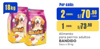 Plaza Vea Alimento para perros adultos BANDIDO Saco x 18 kg oferta